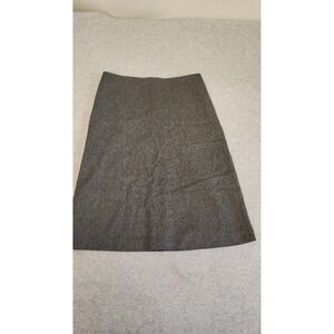 VTG‎ Gap Skirt Womens 6 Gray Tweed Wool Blend Stretch Lined A-Line Side Career